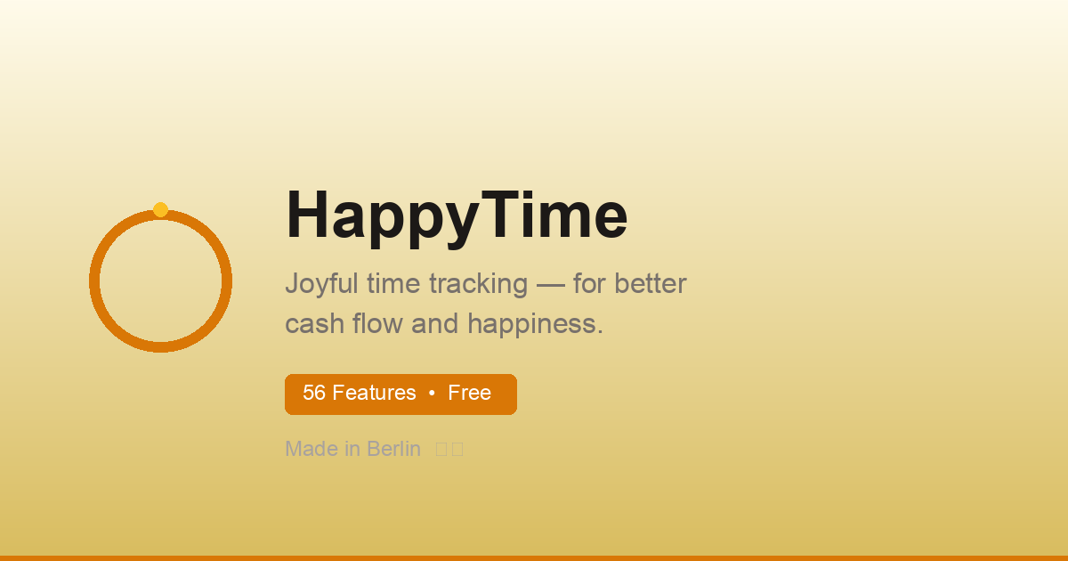 HappyTime — Time tracking you actually enjoy